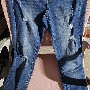 SO Distressed Blue Denim Jeans